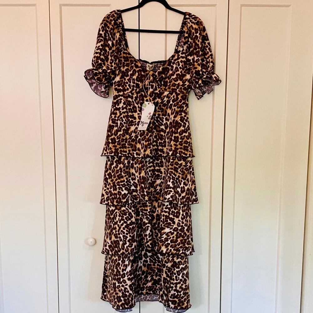 NWT Show Me Your Mumu Ruffle Midi Dress Size Large